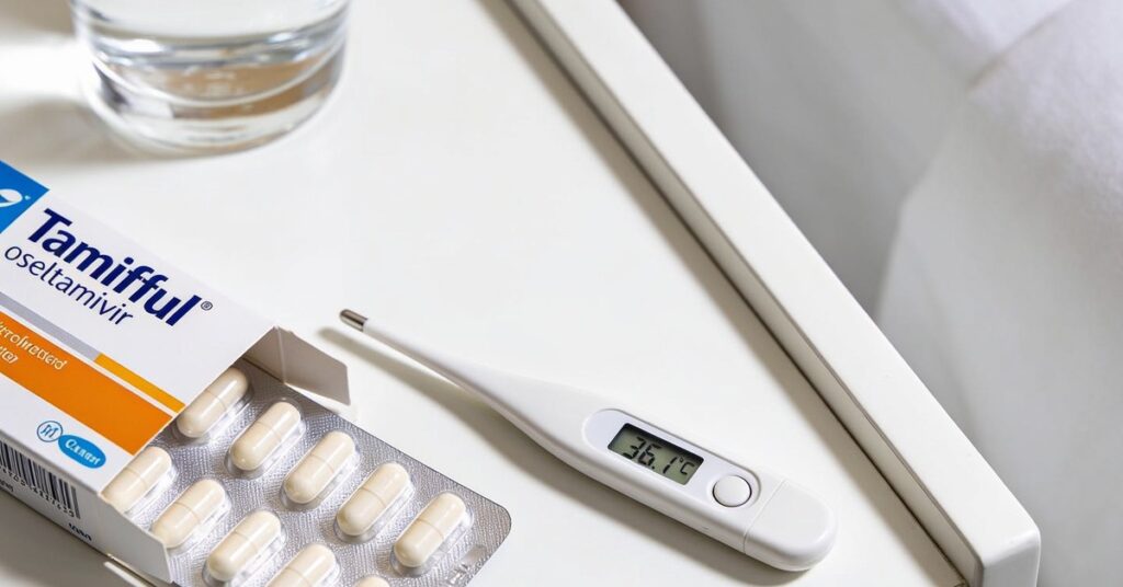 How long are you contagious with flu after taking Tamiflu antiviral?
